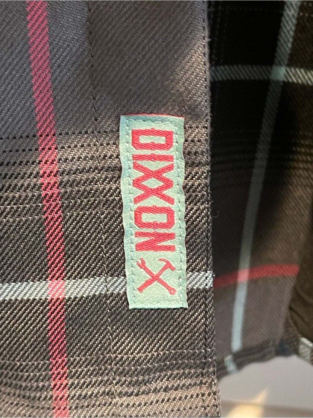 DIXXON Black Plaid Button-Down Shirt with Blue and pink Windowpane - Picture 5 of 7